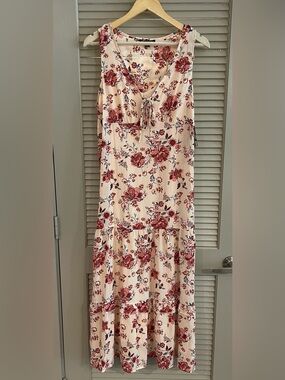 Dylan Ryan Floral Tie-Front Midi Dress